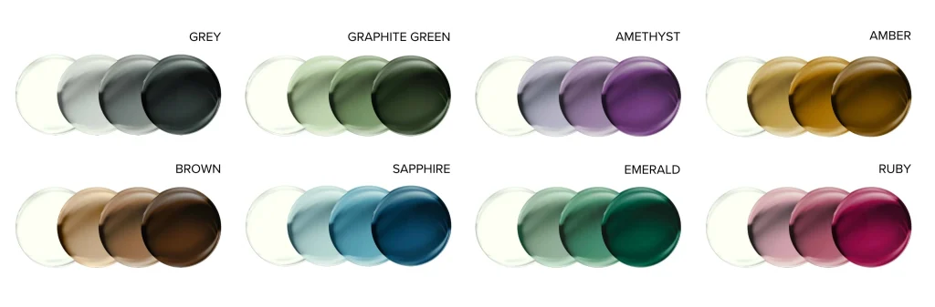 transitions eyeglasses colors
